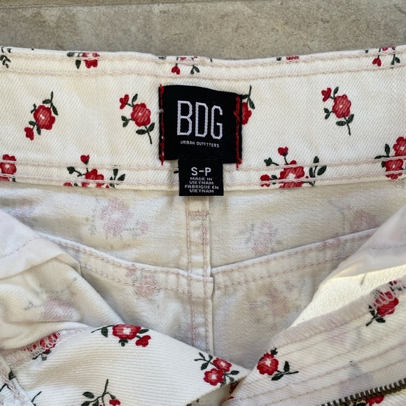 BDG Dresses & Skirts - BDG Urban Outfitters White Floral Denim Skirt